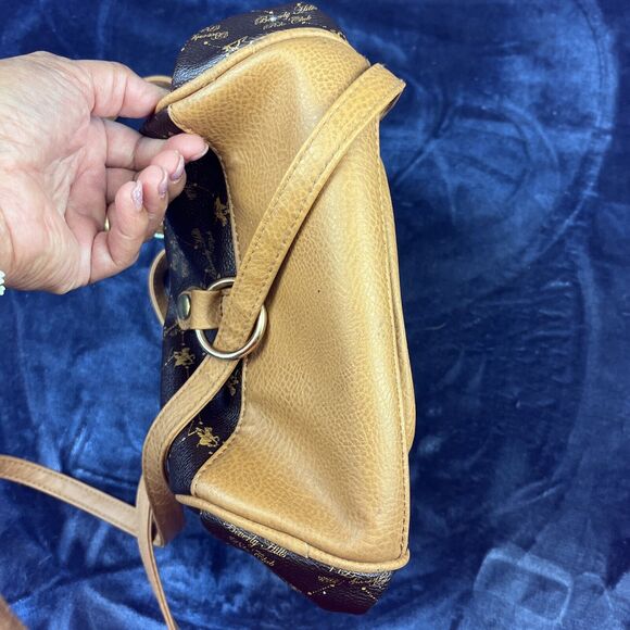 Y2K Beverly Hills Polo Club Mini Backpack Prep Golf Academia Vegan Leather - Picture 8 of 9